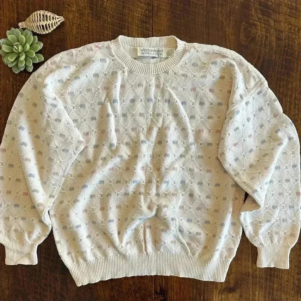 Waterfront Workshop | 100% Cotton 80’s Crewneck Grandpacore Sweater